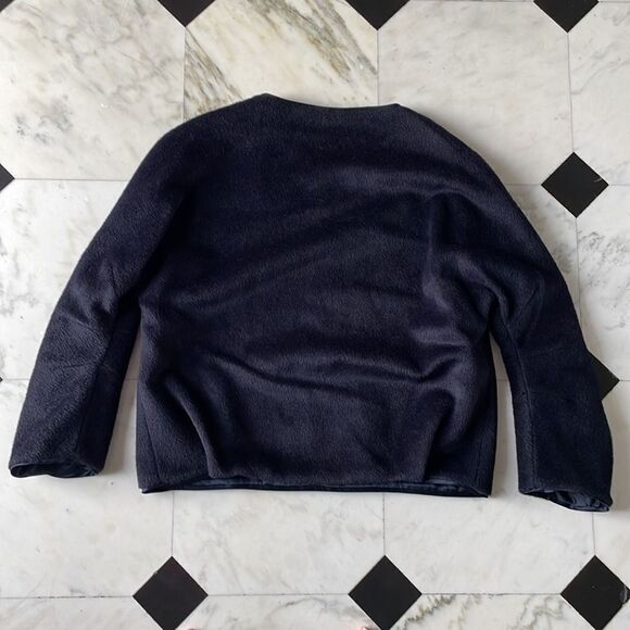 Adam Lippes Original Navy Alpaca and Silk Crewneck Pullover Sweater - Picture 5 of 6